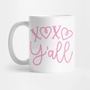 XOXO Y'all Hugs and Kisses Valentines Day Cute Mug